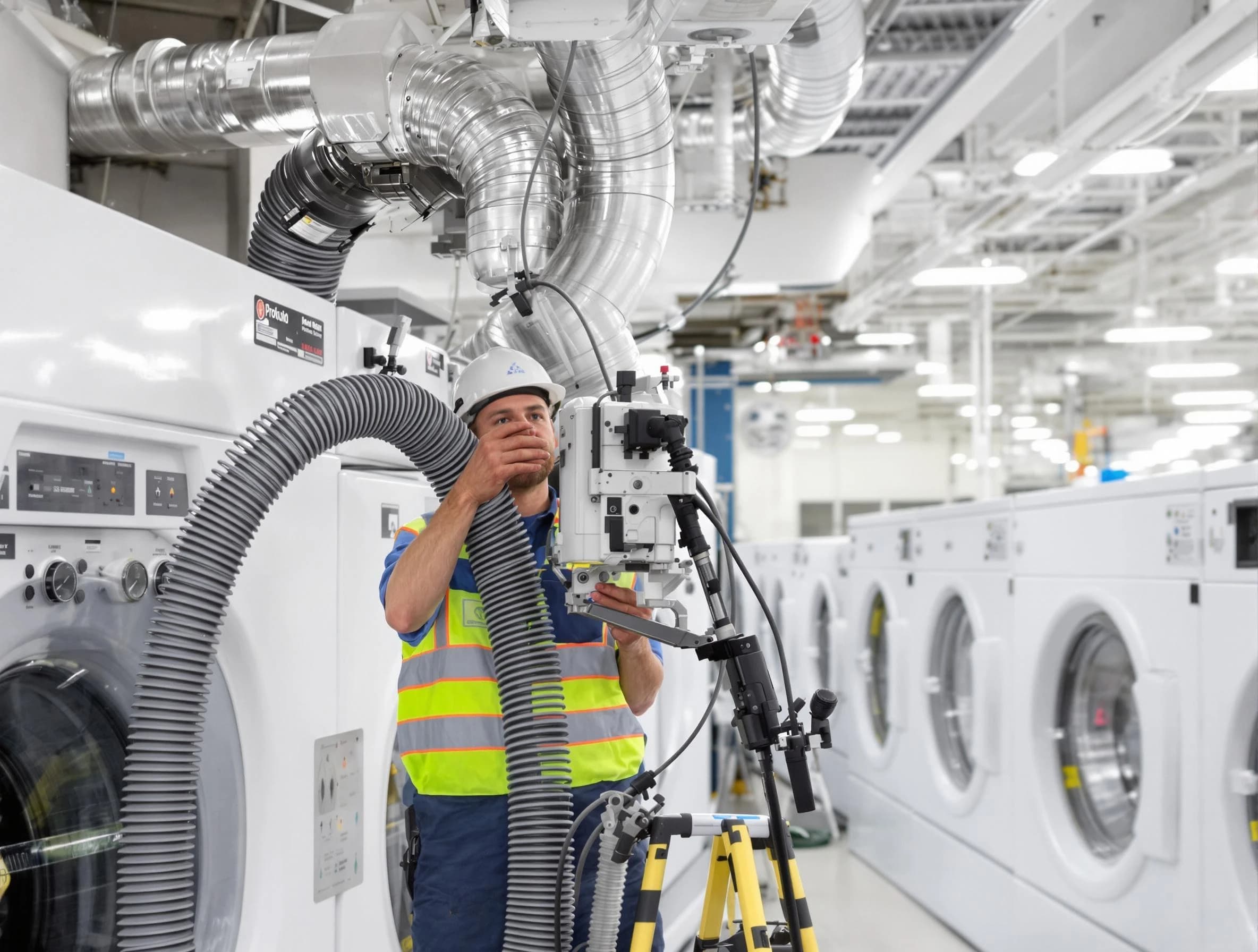 Nolensville Dryer Vent Cleaning team performing commercial-grade dryer vent cleaning at a business facility in Nolensville