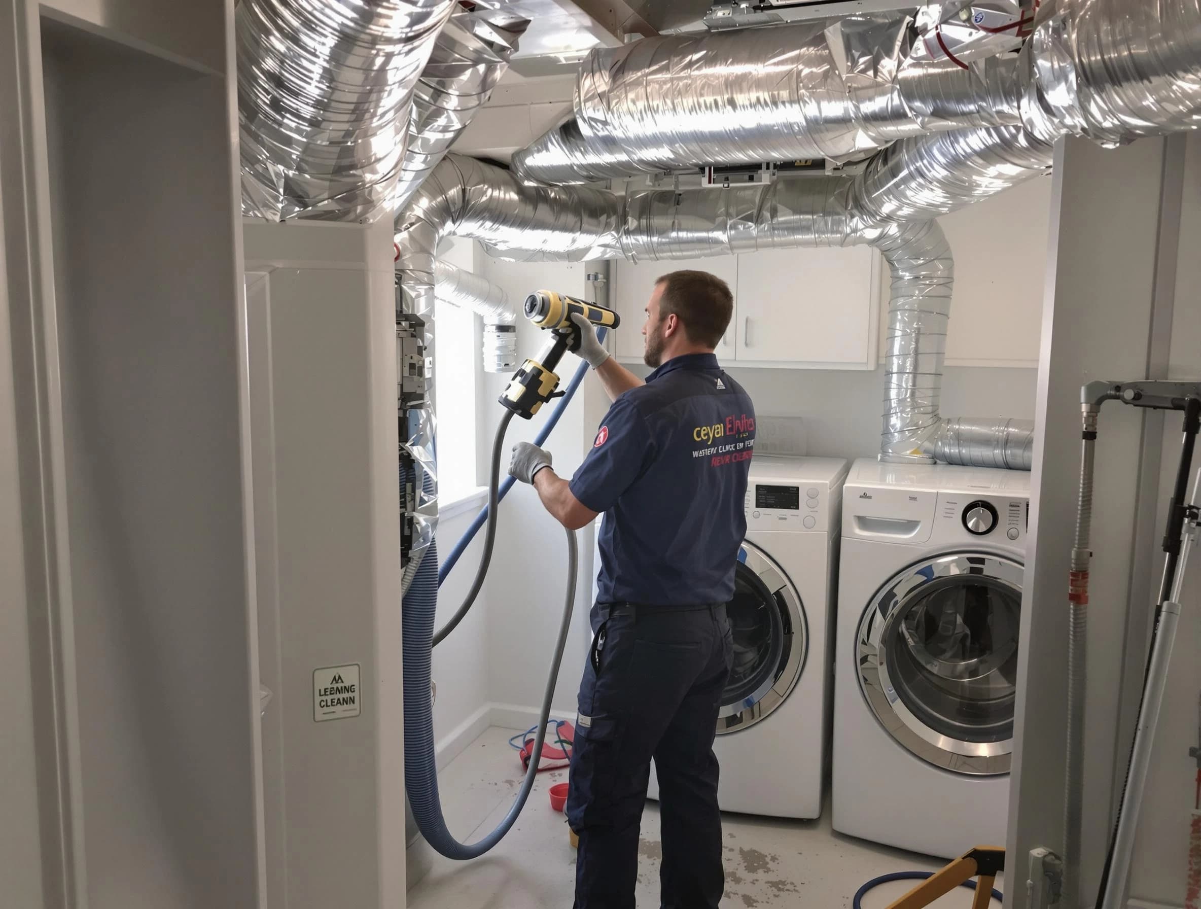 Nolensville Dryer Vent Cleaning specialist using advanced equipment for thorough duct cleaning in Nolensville