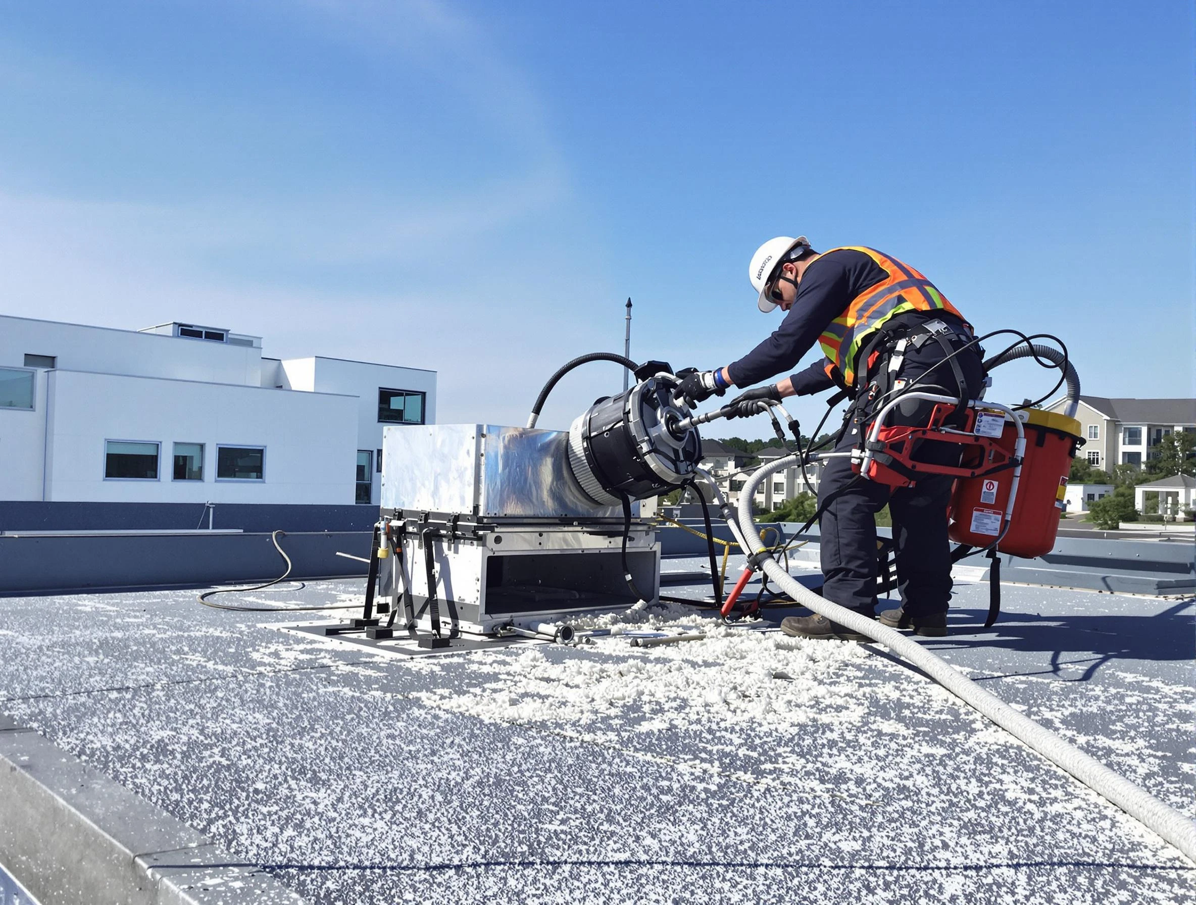 Cleaning Dryer Vent On Roof in Nolensville