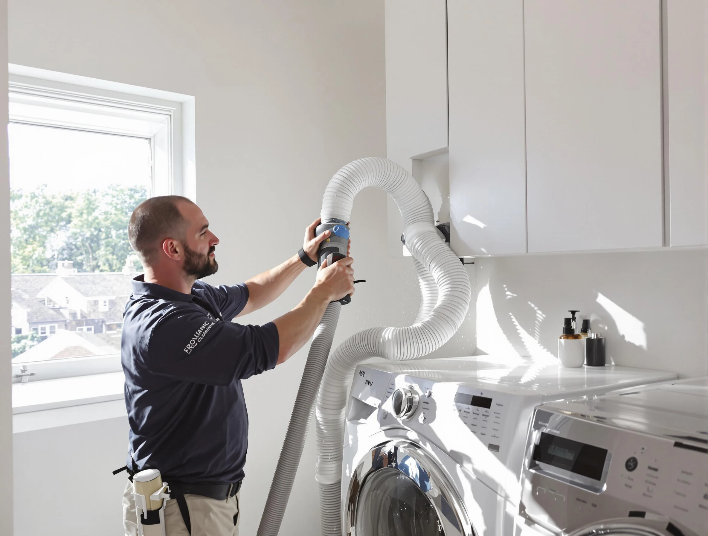 Certified Nolensville Dryer Vent Cleaning technician performing dryer vent cleaning in Nolensville